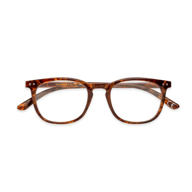 Men's Round Reading Glasses In Tortoise By Foster Grant - Caiden Pop Of Power® Bifocal Style Readers - +1.50