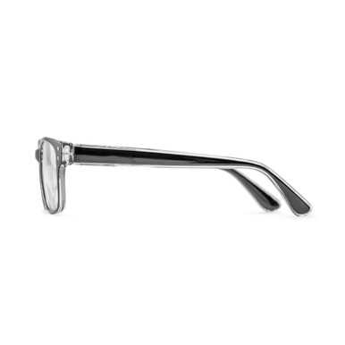 Men's Square Reading Glasses In Black By Foster Grant - Tristan Pop Of Power® Bifocal Style Readers - +1.25