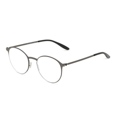 Unisex Round Sunglasses In Gunmetal With Clear Lenses By Foster Grant - Hayden Super Flat