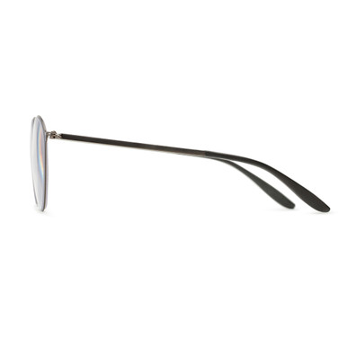 Unisex Round Sunglasses In Gunmetal With Clear Lenses By Foster Grant - Hayden Super Flat