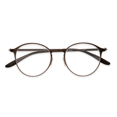 Unisex Round Sunglasses In Gunmetal With Clear Lenses By Foster Grant - Hayden Super Flat