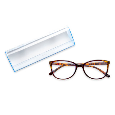 Women's Cat Eye Blue Light Glasses In Red By Foster Grant - Karleen Pop Of Power® Bifocal Style Readers - +2.00