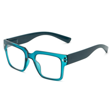 Men's Rectangle Reading Glasses In Teal By Foster Grant - Woodbridge - +2.25