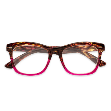 Women's Cat Eye Reading Glasses In Brown/Pink By Foster Grant - Stapleton - +1.75