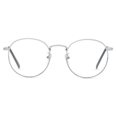 Men's Round Reading Glasses In Silver By Foster Grant - Rowland - +3.00