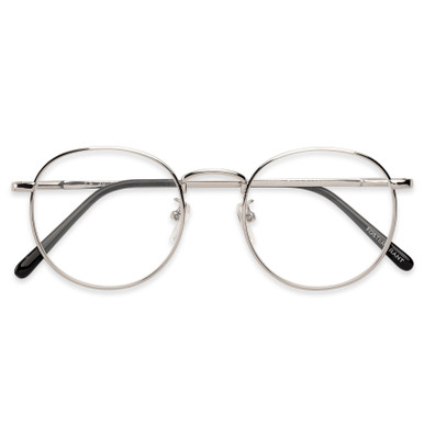 Men's Round Reading Glasses In Silver By Foster Grant - Rowland - +1.50