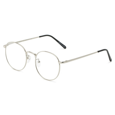 Men's Round Reading Glasses In Silver By Foster Grant - Rowland - +3.00