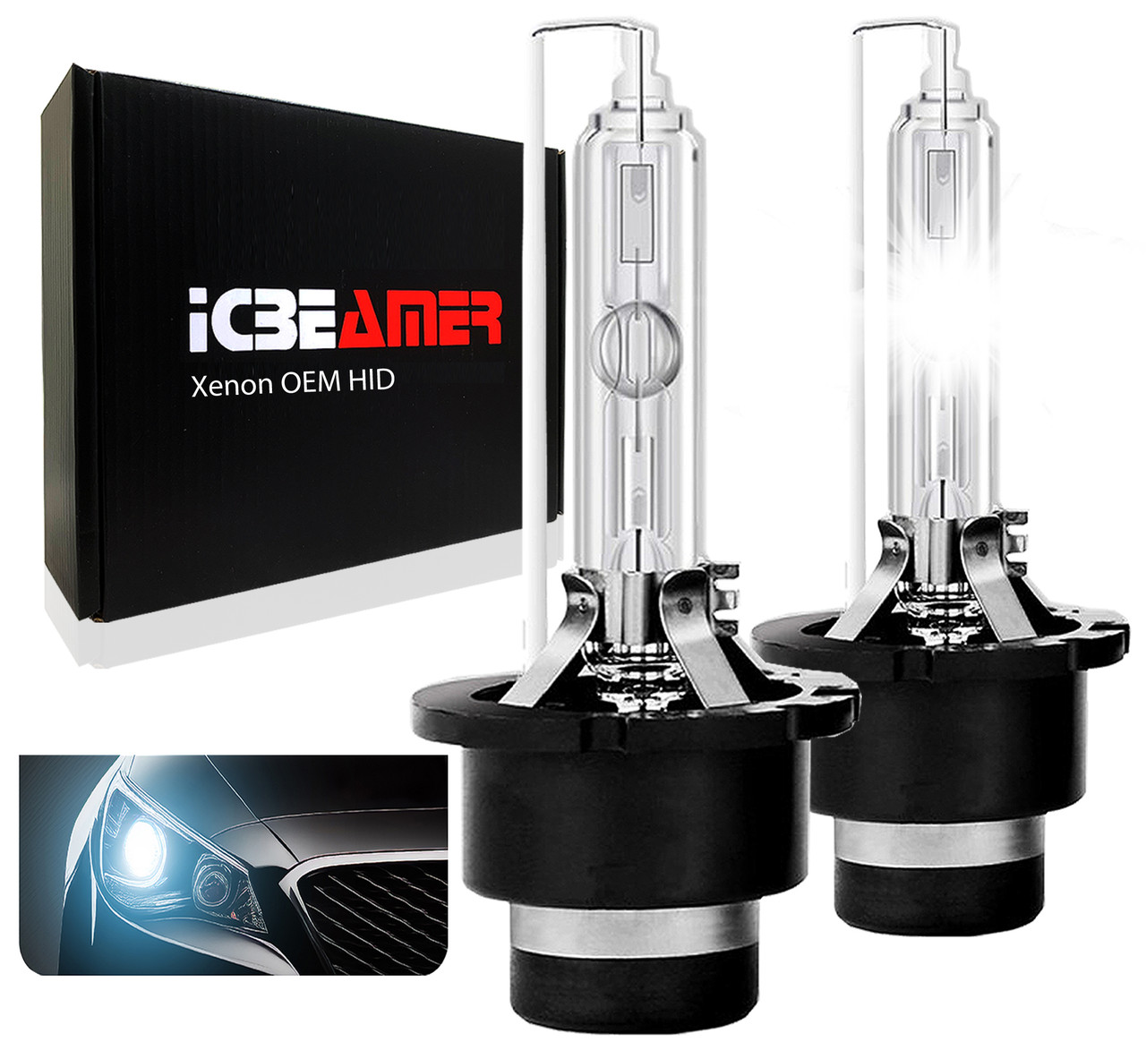 ICBEAMER 8000K D2S D2C D2R Xenon Factory HID Direct Replacement