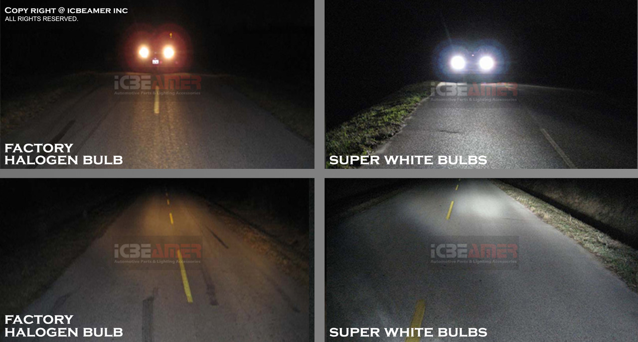  KOBO 2Pcs 9003 HB2 P43t H4 12V 100/90W 5500K Xenon Super Bright  White Car Headlight Bulbs 12V H4 Bulbs Car Fog Light Bulb Automobile Head  Light Super White 12V H4 100W 