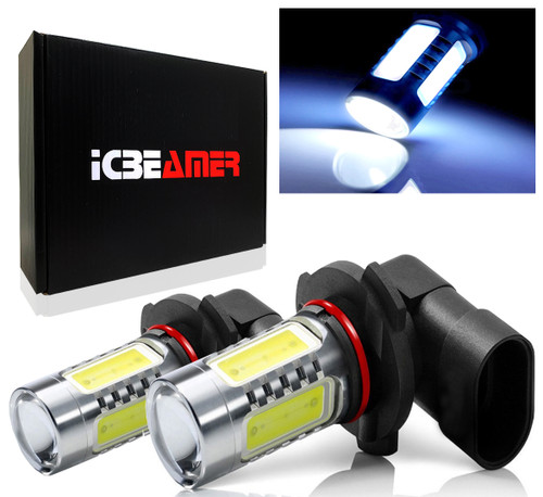 ICBEAMER 9005 HB3 12V 11W Q5 COB LED Plasma Projector lens 11W High Beam+ Daytime Running Light Bulbs No Error Message A2