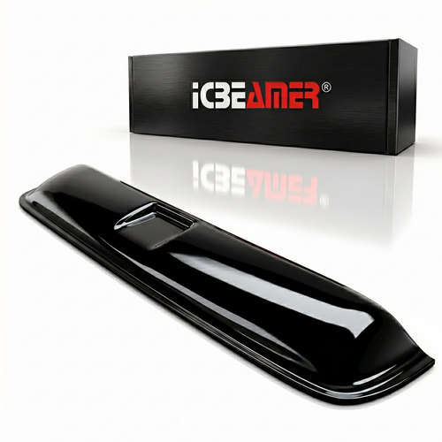ICBEAMER 35.6" 880MM Racing Style Durable Sunroof Moonroof Wind Deflector- Universal Sunroof, Moonroof Visor Shade Guard/Rain Guard - Tape-On Adhesive Top Wind Guard Low Profile Roof Visor