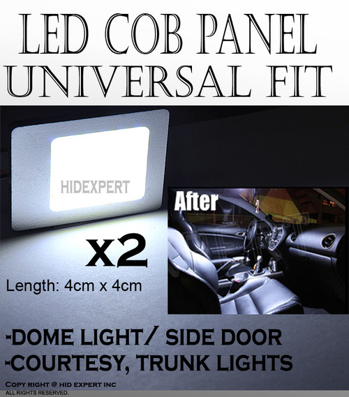 2 x White LED 3.5cmx4cm Panel High Power Lights Interior Map/Dome/Door Light A382