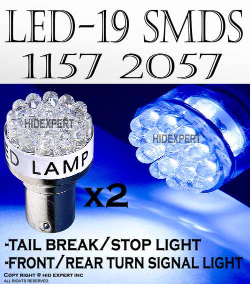 2 pcs Super White 19 Led Bulbs For Turn Signal Light 1157 2057 Fast Shipping A370 2 pcs Super White 19 Led Bulbs For Turn Signal Light 1157 2057 Fast Shipping A370