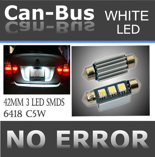 Canbus Doom Light 42 mm Interior or License Plate Light 3 LED Color White A400