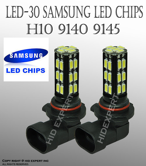 JDM x2 H10 Samsung Chips 30 LED Hyper White Fog Light High Quality hot A245