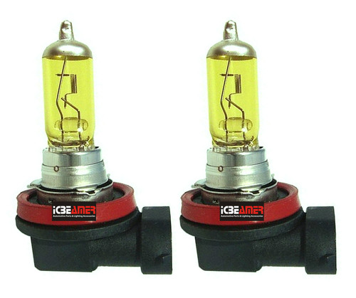 ICBEAMER H9 100W Amber Super Yellow Auto Vehicle Can Replace OEM Halogen Light Bulbs [Pack of 2 pcs]