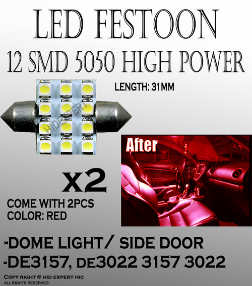 2pcs 31mm LED Car doom Light Bulbs 12 SMD Car Lamp Festoon Red Bulbs encm A224 2pcs 31mm LED Car doom Light Bulbs 12 SMD Car Lamp Festoon Red Bulbs encm A224