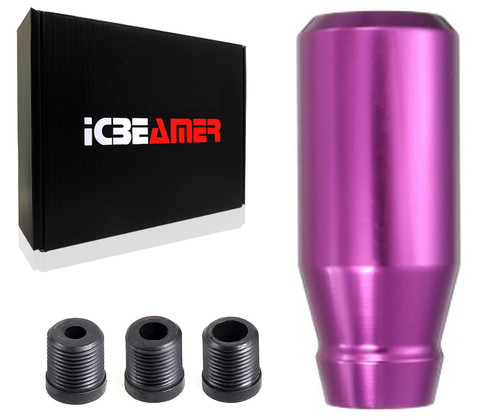 ICBEAMER Purple Aluminum Shift Knob, Fit Automatic and 4, 5 and 6 Speed Manual Transmission Vehicles, Interior Car Gear Lever Stick Shift Handle Automotive Replacement Parts, 1 Piece ICBEAMER Purple Aluminum Shift Knob, Fit Automatic and 4, 5 and 6 Speed Manual Transmission Vehicles, Interior Car Gear Lever Stick Shift Handle Automotive Replacement Parts, 1 Piece