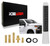 ICBEAMER 3 inch Mini Racing Style Car Aluminum Auto Radio Antenna with Carbon Fiber Fit Most Vehicle :White Color [1pc]