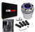 ICBEAMER Silver Aluminum Shift Knob Purple LED Light Top Glow, Fit Buttonless Automatic & 4, 5, 6 Speed Manual Transmission Interior Car Gear Lever Stick Shift Racing Style [Battery Included]