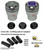 ICBEAMER Silver Aluminum Shift Knob Purple LED Light Top Glow, Fit Buttonless Automatic & 4, 5, 6 Speed Manual Transmission Interior Car Gear Lever Stick Shift Racing Style [Battery Included]
