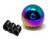 ICBEAMER Neo Chrome Aluminum Ball Style Shift Knob, Fit Automatic and 4, 5 and 6 Speed Manual Transmission Vehicles, Interior Car Gear Lever Stick Shift Handle Automotive Replacement Parts, 1 Piece