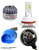 ICBEAMER 9007 HB5 LED COB HeadLight Bulb Replace Halogen Lamp [Color:6000K White Low Beam + 30000K Dark Blue High Beam]