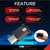 ICBEAMER 2 Gen Type C Adapters USB Atmosphere Adjustable Brightness LED Light, [Color: Blue] Smart Interface Plug-in Miniature LED Night Light Car Trunk Ambient Laptop Keyboard Home Office Decoration