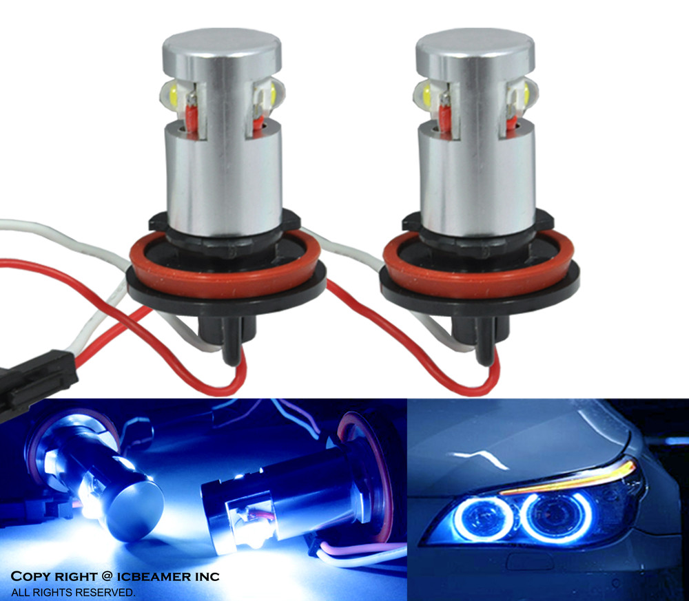 120W H8 LED Angel Eye Bulbs Fits BMW E82 E90 E92 E60 E61 E63 E89