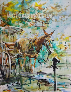 mule in a shade