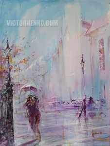 Rain in Jackson Square