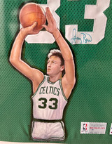 Boston Celtics Larry Bird Signed Original Hand painted Jersey By artist Doo S Oh Framed