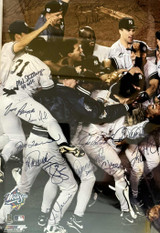 1998 Yankees  team Signed photo DX framed
