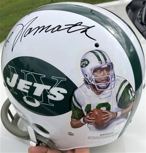 NY Jets Joe Namath Signed Helmet Hand Painted By World Renowned Artist Doo S. Oh