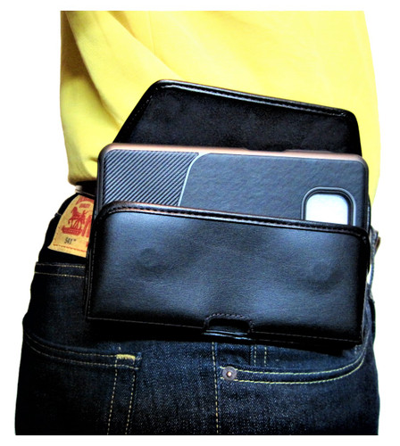 Cell Phone, Utility Belt Pouch w/Shoulder Strap #AC50120K - Jamin Leather®