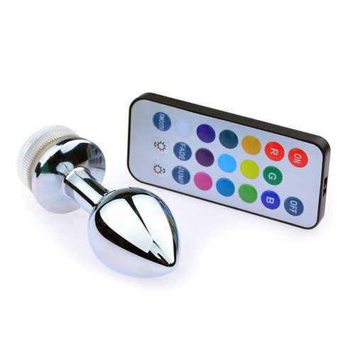 Colorful Butt Plug LED Metal Anal Plug