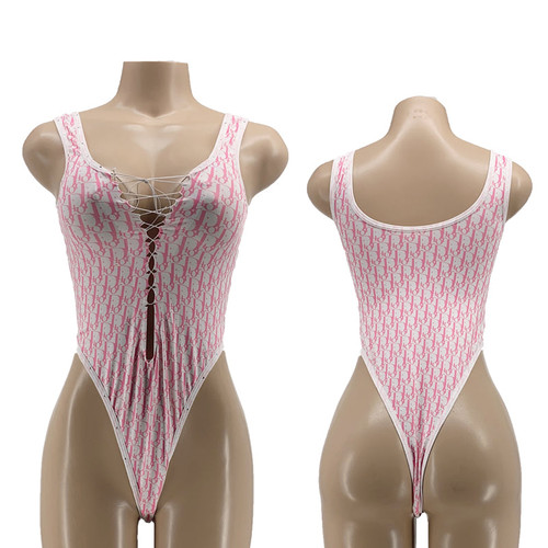 Pink White "MIAMI" One Piece