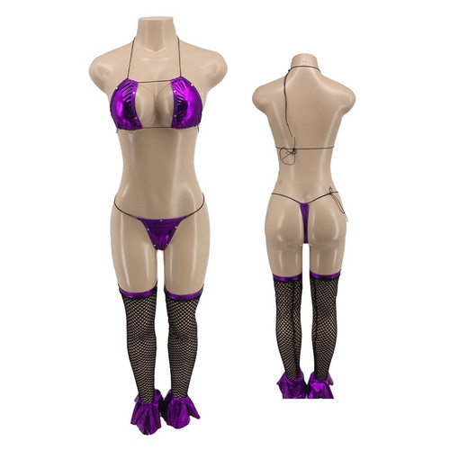 Metallic Purple " FNF" 2 Piece with Leg Gators