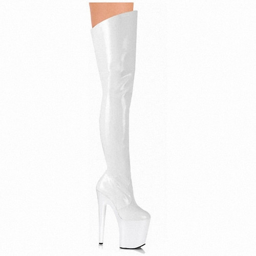 20cm Women Gothic Over The Knee Boots 8 Inch Pole Dance Stripper Thigh High Boots A-059