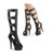 6 Inch Black Hollow Out Thin Sexy Pole High Heeled Sandals