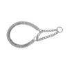 Double Link Half Check Silver Chain