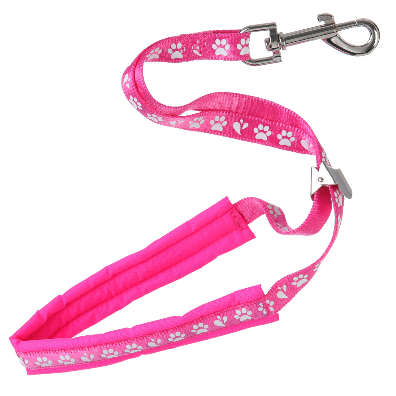 Padded Noose Metal Slider Paw Print Pink