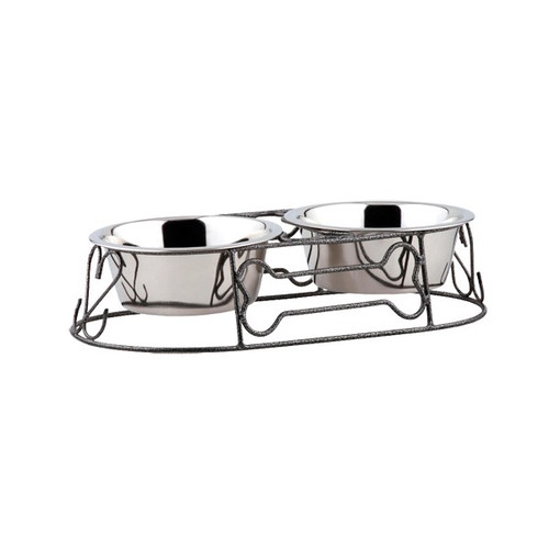 Double Bowl on Stand