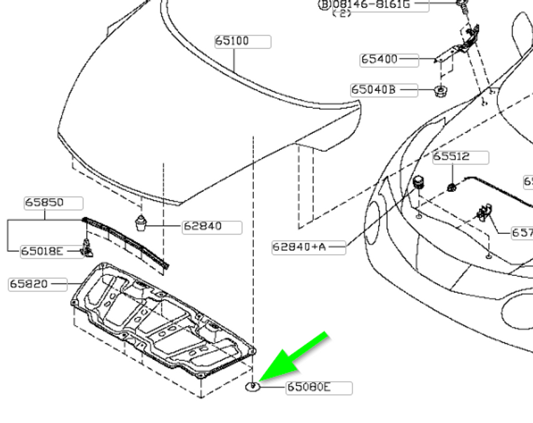 NISSAN 6584640F00 CLIP INSULATOR Shipped Worldwide