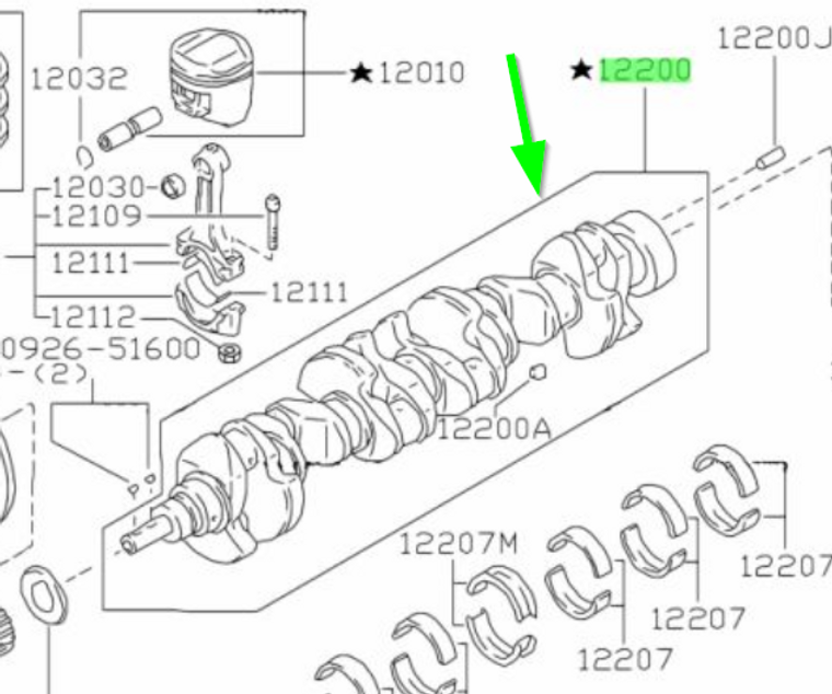 NISSAN 1220005U03 CRANKSHAFT ASSY Shipped Worldwide