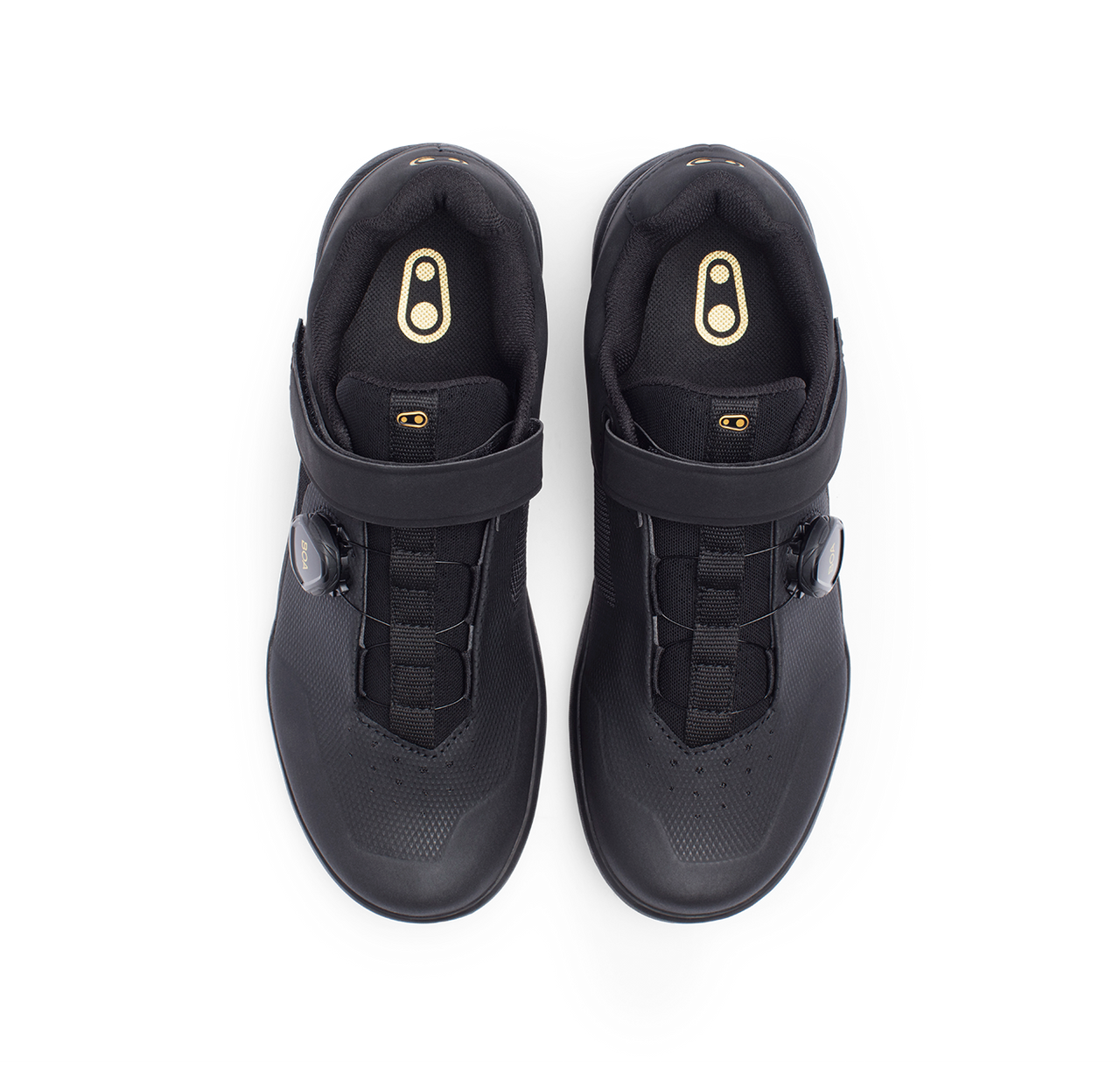 Crankbrothers Shoes Flat MTB Stamp Boa Black Gold Black Outsole