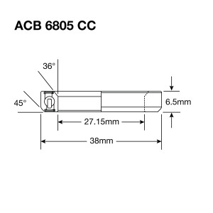 Enduro HS Bearing 1" 27.15 x 38 x 6.5 36x45° BO Enduro HS Bearing 1" 27.15 x 38 x 6.5 36x45° BO
