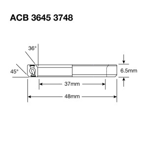 Enduro HS Bearing 1.375" 37 x 48 x 6.5 36x45° BO Enduro HS Bearing 1.375" 37 x 48 x 6.5 36x45° BO