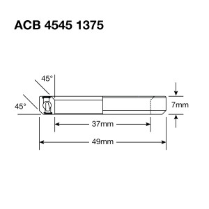 Enduro HS Bearing 1.375" 37 x 49 x 7 45x45° SS Enduro HS Bearing 1.375" 37 x 49 x 7 45x45° SS