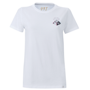 YT Pyramid T-Shirt White Womens front YT Pyramid T-Shirt White Womens front